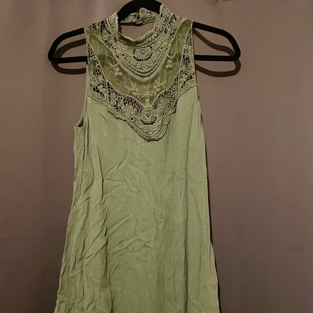 Olive lace dress